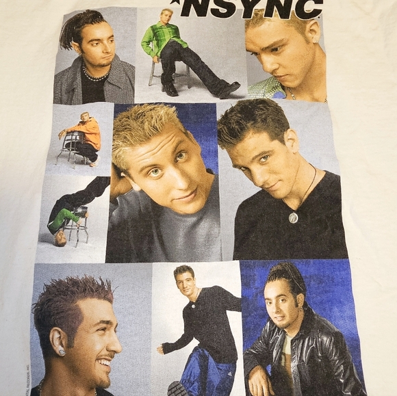 Vintage 1999 NSYNC World Tour T-shirt Size Large Winterland VTG 90s - Picture 2 of 4